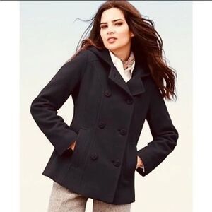 Jason Kole Double-Breasted Pea Coat Gray Size L